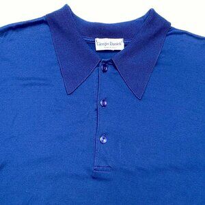 Men’s Giorgio Danieli 100% Cotton Polo, Made in Italy, Navy XL